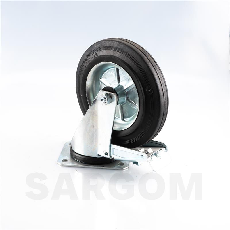 Rotating plate with brake