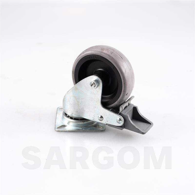 Rotating plate with brake