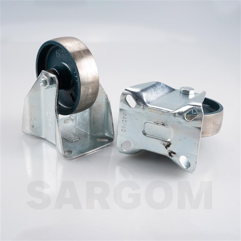 WHEELS fixed plate - Cast iron + polyurethane